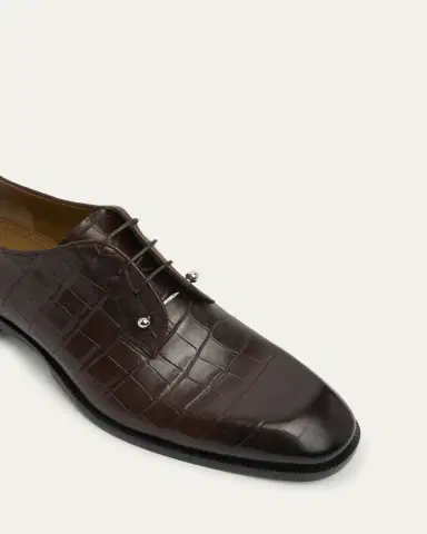 Christian Louboutin Men's Chambeliss Croc-Effect Leather Derby Shoes | Thumbnail 3 Christian Louboutin Men's Chambeliss Croc-Effect Leather Derby Shoes | Thumbnail 3