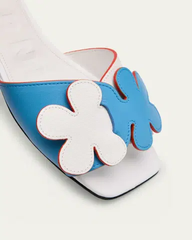 Marni Flower Leather Slide Sandals | Thumbnail 5 Marni Flower Leather Slide Sandals | Thumbnail 5