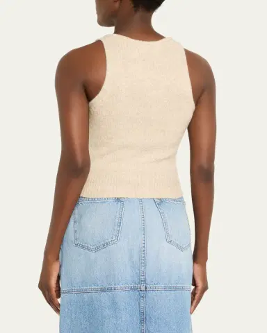 Brandon Maxwell Reese V-Neck Cashmere Knit Tank Top | Thumbnail 3 Brandon Maxwell Reese V-Neck Cashmere Knit Tank Top | Thumbnail 3