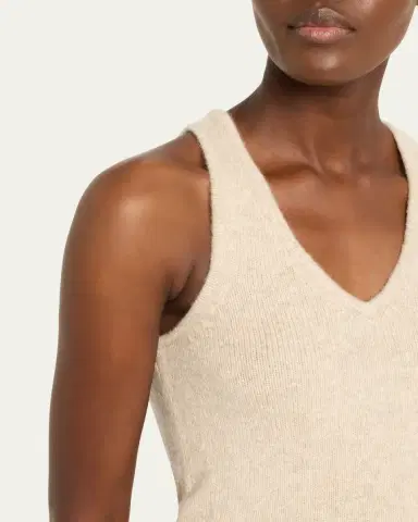 Brandon Maxwell Reese V-Neck Cashmere Knit Tank Top | Thumbnail 5 Brandon Maxwell Reese V-Neck Cashmere Knit Tank Top | Thumbnail 5