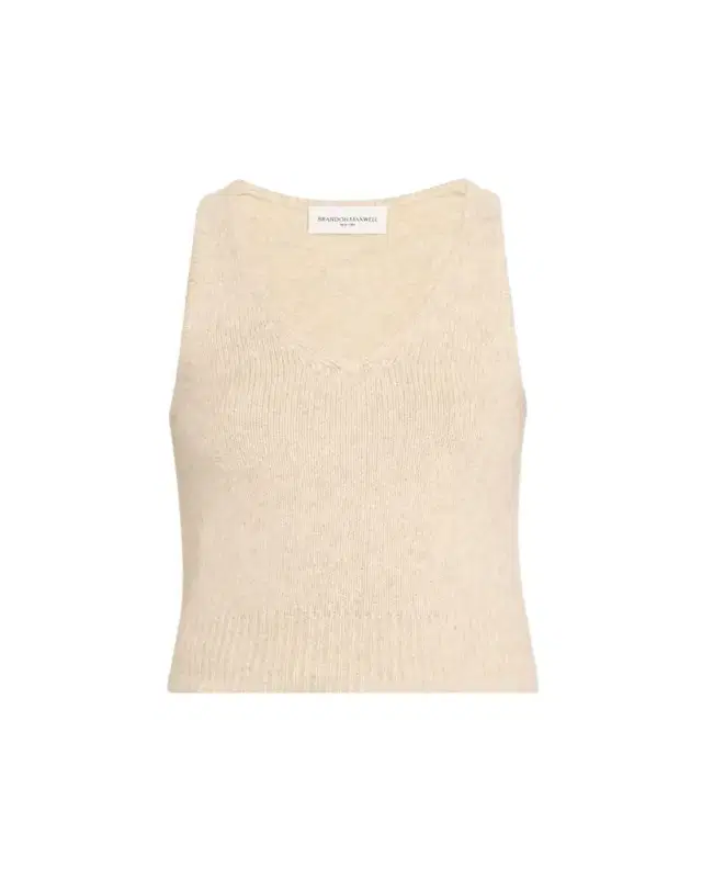 Brandon Maxwell Reese V-Neck Cashmere Knit Tank Top