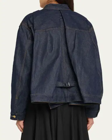 Sacai Denim Pleated Trucker Jacket | Thumbnail 7