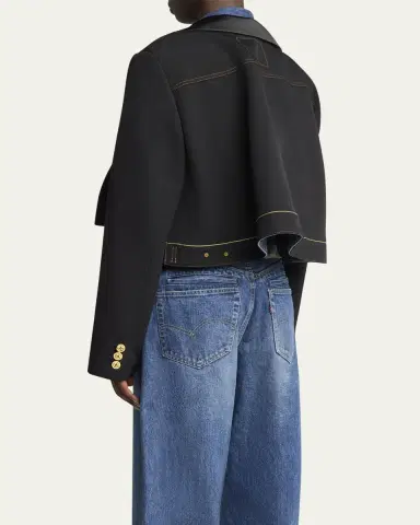 Sacai Layered Wool Denim Jacket | Thumbnail 3