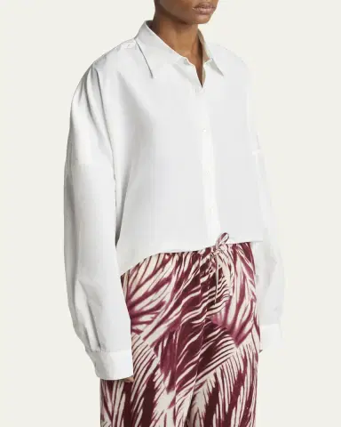 Dries Van Noten Casia Button Down Oversized Shirt | Thumbnail 4 Dries Van Noten Casia Button Down Oversized Shirt | Thumbnail 4
