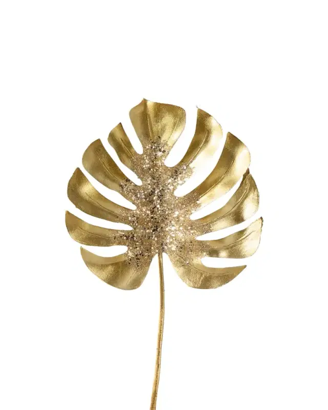 Glittered Monstera Pick