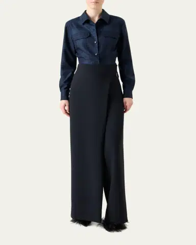 Akris Foss Asymmetric Wrap-Panel Wide-Leg Pants | Thumbnail 2 Akris Foss Asymmetric Wrap-Panel Wide-Leg Pants | Thumbnail 2