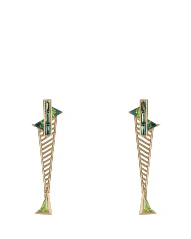 JV Insardi Suspension Sapphire, Tourmaline and Peridot Earrings | Thumbnail 1