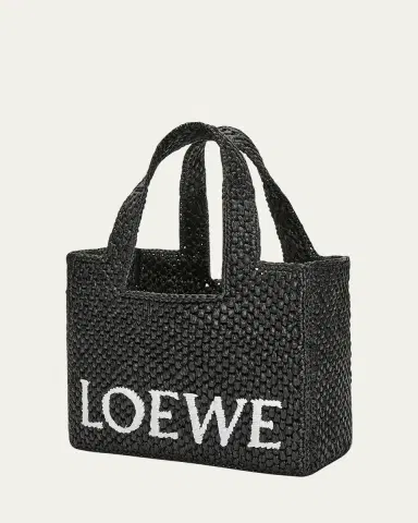 Loewe x Paula's Ibiza Font Logo Small Tote Bag in Raffia | Thumbnail 3 Loewe x Paula's Ibiza Font Logo Small Tote Bag in Raffia | Thumbnail 3