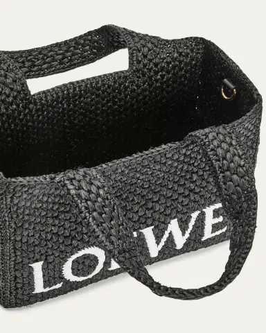Loewe x Paula's Ibiza Font Logo Small Tote Bag in Raffia | Thumbnail 4 Loewe x Paula's Ibiza Font Logo Small Tote Bag in Raffia | Thumbnail 4
