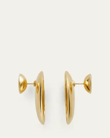 Bottega Veneta Concave 18K Gold-Finish Sterling Silver Bird Earrings | Thumbnail 3