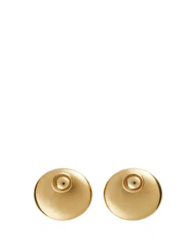 Bottega Veneta Concave 18K Gold-Finish Sterling Silver Bird Earrings | Thumbnail 1