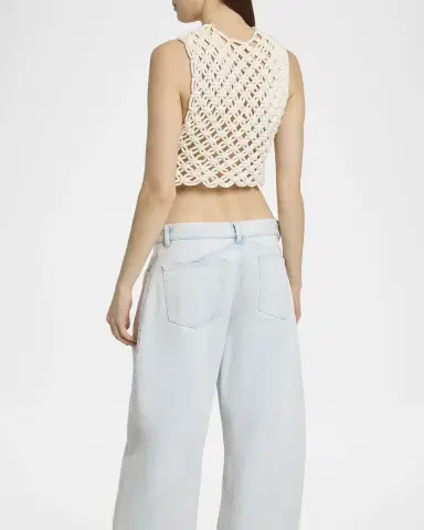 Alaïa Macrame Sleeveless Crop Top | Thumbnail 2