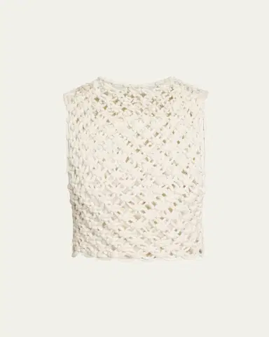 Alaïa Macrame Sleeveless Crop Top | Thumbnail 5