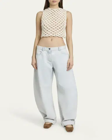 Alaïa Macrame Sleeveless Crop Top | Thumbnail 6