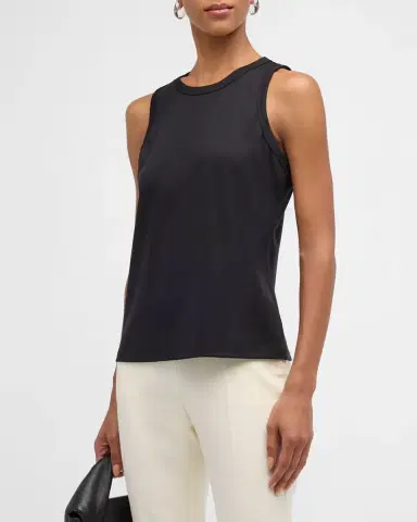 Lafayette 148 New York Swiss Cotton Rib Racerback Tank | Thumbnail 3 Lafayette 148 New York Swiss Cotton Rib Racerback Tank | Thumbnail 3