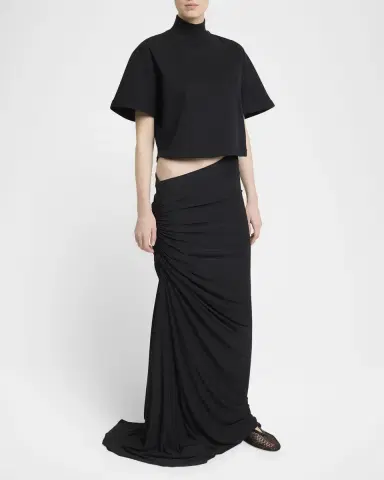 Alaïa Ruched Long Skirt | Thumbnail 3