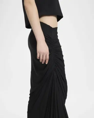Alaïa Ruched Long Skirt | Thumbnail 4