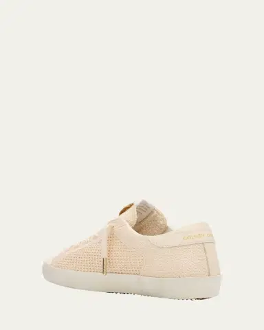 Golden Goose Super-Star Embroidered Cotton Low-Top Sneakers | Thumbnail 4