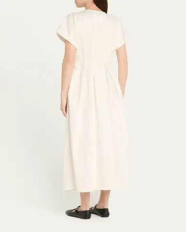 Kika Vargas Dena Pleated Midi Shirtdress | Thumbnail 2 Kika Vargas Dena Pleated Midi Shirtdress | Thumbnail 2