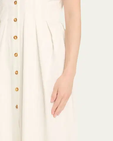 Kika Vargas Dena Pleated Midi Shirtdress | Thumbnail 3 Kika Vargas Dena Pleated Midi Shirtdress | Thumbnail 3