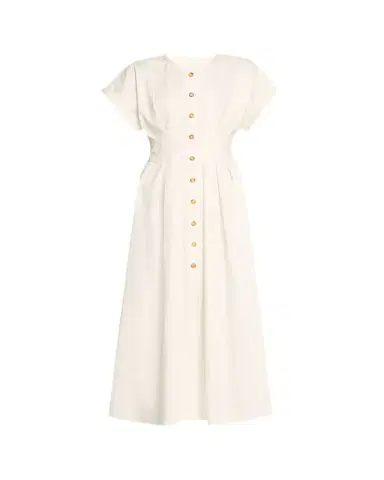 Kika Vargas Dena Pleated Midi Shirtdress | Thumbnail 1 Kika Vargas Dena Pleated Midi Shirtdress | Thumbnail 1