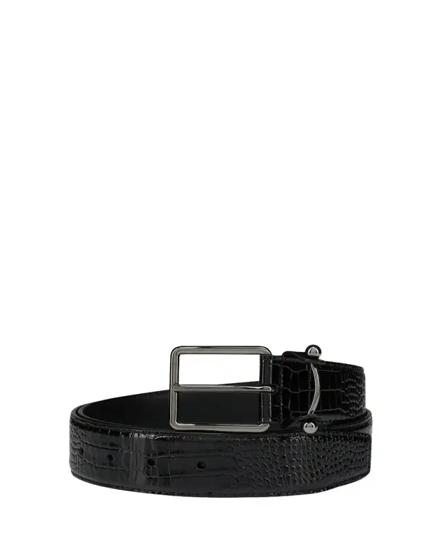 Men's Chambeliss Alligator-Effect Leather Belt
