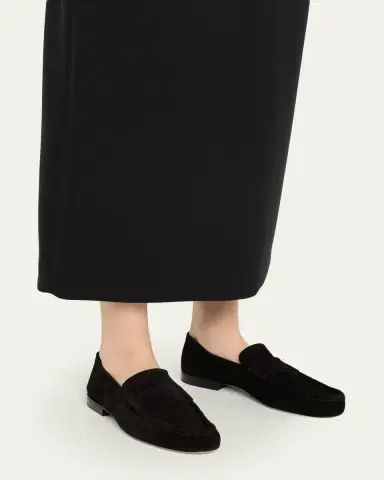THE ROW Calf Suede Slip-On Loafers | Thumbnail 14