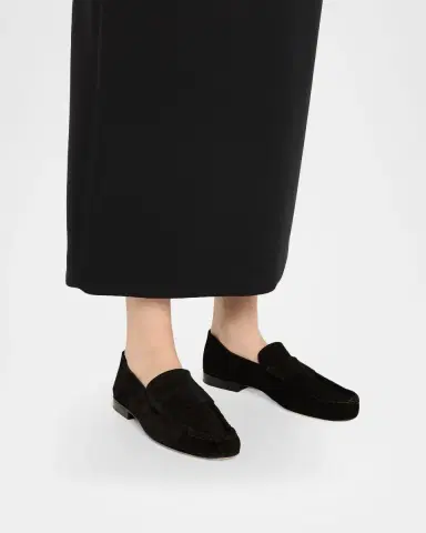 THE ROW Calf Suede Slip-On Loafers | Thumbnail 18