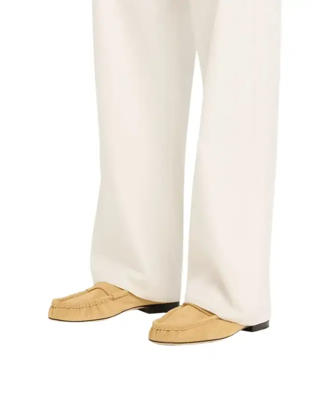 THE ROW Calf Suede Slip-On Loafers