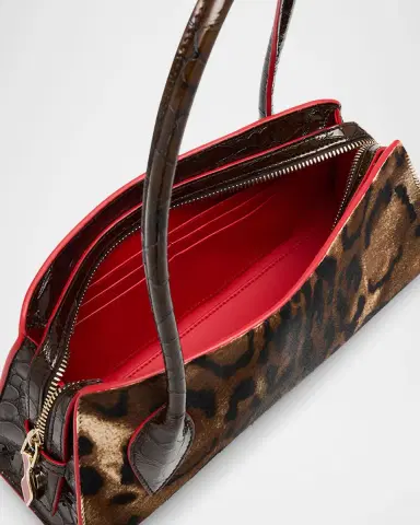 Christian Louboutin Eloise Top-Handle Bag in Croc-Embossed Leather | Thumbnail 3