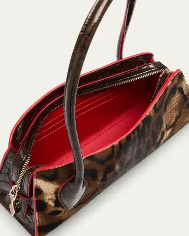 Christian Louboutin Eloise Top-Handle Bag in Croc-Embossed Leather | Thumbnail 9