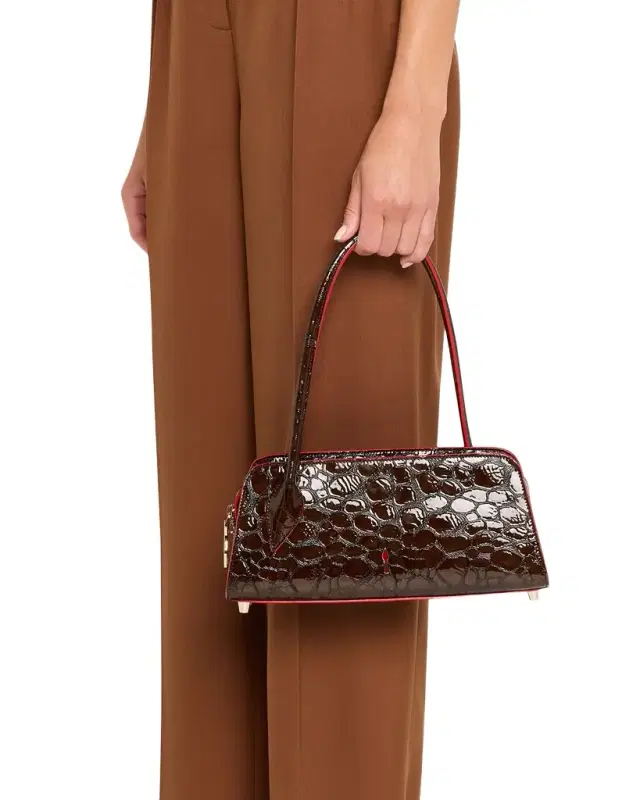 Eloise Top-Handle Bag in Croc-Embossed Leather