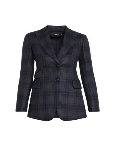 Akris Percival Check Wool Double-Face Single-Breasted Jacket | Thumbnail 1 Akris Percival Check Wool Double-Face Single-Breasted Jacket | Thumbnail 1