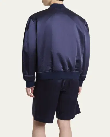 Givenchy Men's Satin Logo Bomber Jacket | Thumbnail 7