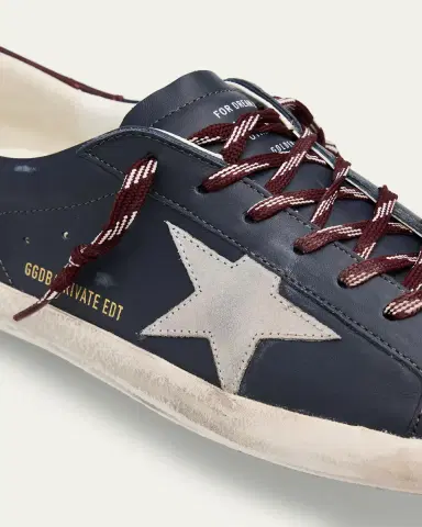 Golden Goose Men's Super-Star Leather Low-Top Sneakers | Thumbnail 3 Golden Goose Men's Super-Star Leather Low-Top Sneakers | Thumbnail 3