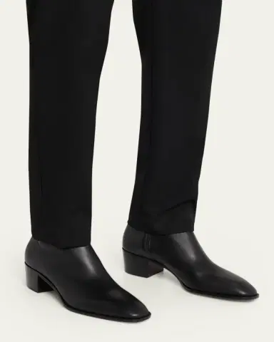 Christian Louboutin Men's Ziggissimo Forever Leather Ankle Boots | Thumbnail 7