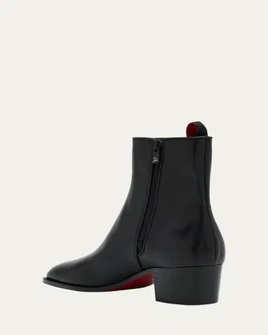 Christian Louboutin Men's Ziggissimo Forever Leather Ankle Boots | Thumbnail 9