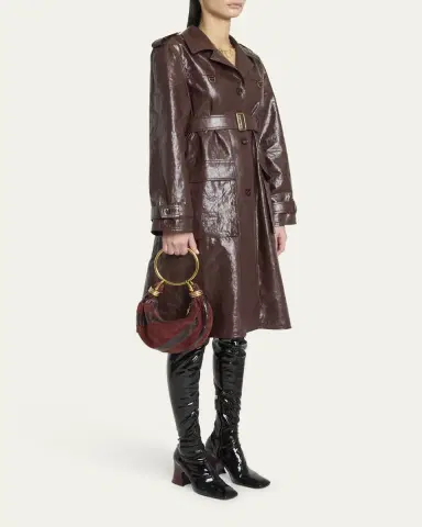 Chloé Bracelet Shoulder Bag in Calfskin Suede and Snakeskin | Thumbnail 5 Chloé Bracelet Shoulder Bag in Calfskin Suede and Snakeskin | Thumbnail 5