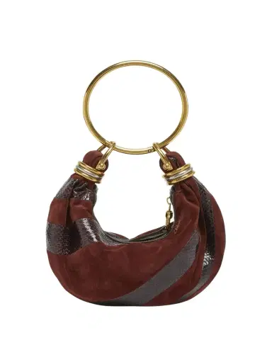 Chloé Bracelet Shoulder Bag in Calfskin Suede and Snakeskin | Thumbnail 1 Chloé Bracelet Shoulder Bag in Calfskin Suede and Snakeskin | Thumbnail 1