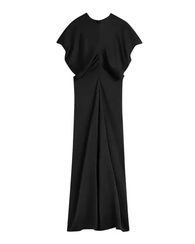 Slouch Waist Short-Sleeve Ankle Dress Slouch Waist Short-Sleeve Ankle Dress