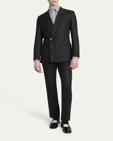 Givenchy Men's Classic-Fit Pinstripe Formal Trousers | Thumbnail 5