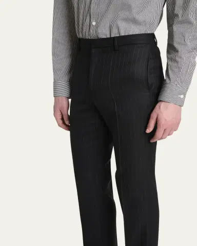 Givenchy Men's Classic-Fit Pinstripe Formal Trousers | Thumbnail 7