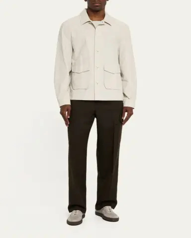 Common Projects Men's Bball Duo Slim Leather Low-Top Sneakers | Thumbnail 3 Common Projects Men's Bball Duo Slim Leather Low-Top Sneakers | Thumbnail 3