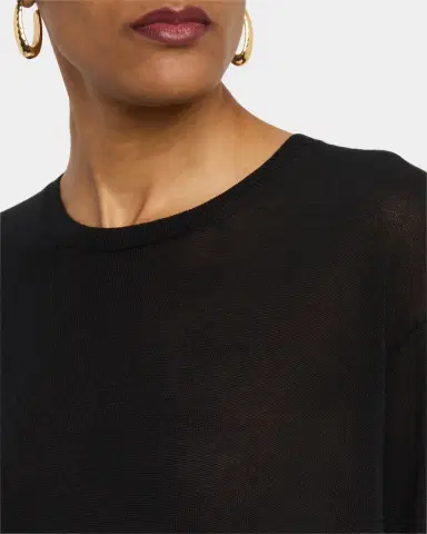 TOTEME Cashmere-Blend Short-Sleeve Knit T-Shirt | Thumbnail 4 TOTEME Cashmere-Blend Short-Sleeve Knit T-Shirt | Thumbnail 4