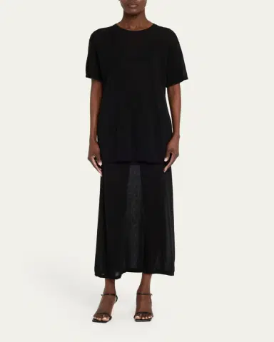 TOTEME Cashmere-Blend Short-Sleeve Knit T-Shirt | Thumbnail 6 TOTEME Cashmere-Blend Short-Sleeve Knit T-Shirt | Thumbnail 6