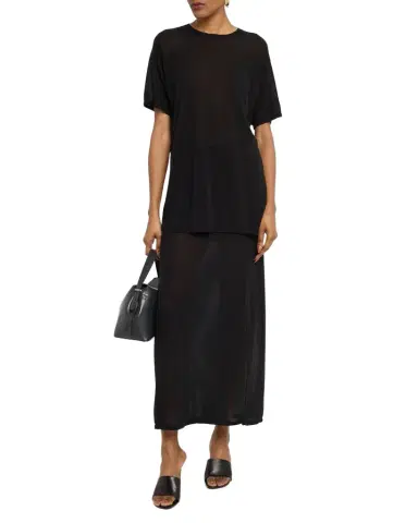 TOTEME Cashmere-Blend Short-Sleeve Knit T-Shirt | Thumbnail 1 TOTEME Cashmere-Blend Short-Sleeve Knit T-Shirt | Thumbnail 1