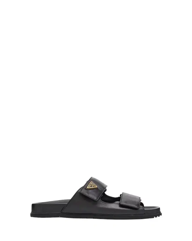 Leather Double-Grip Slide Sandals