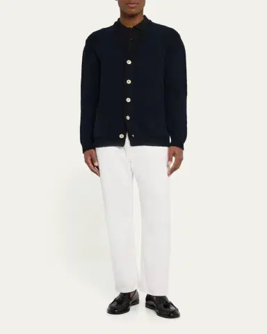 Bergdorf Goodman Men's Cashmere and Wool Boucle Cardigan | Thumbnail 2