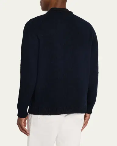 Bergdorf Goodman Men's Cashmere and Wool Boucle Cardigan | Thumbnail 3