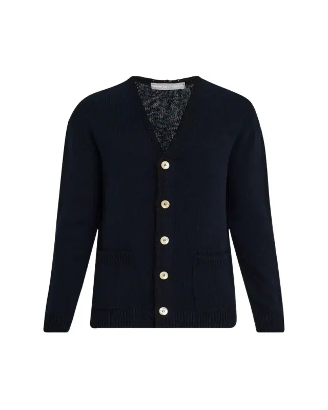 Men's Cashmere and Wool Boucle Cardigan